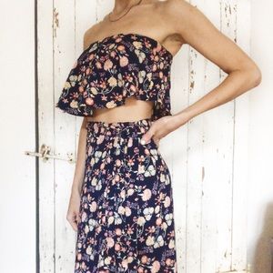 Two piece floral matching set